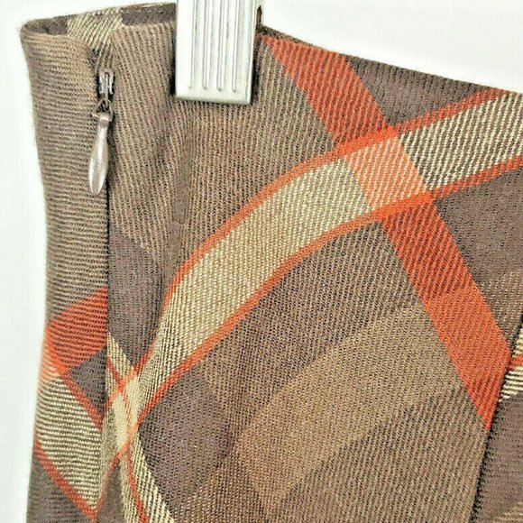 NOT FOR SALE. Jones New York Signature Brown Wool A Line Skirt - Picture 5 of 8